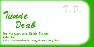 tunde drab business card